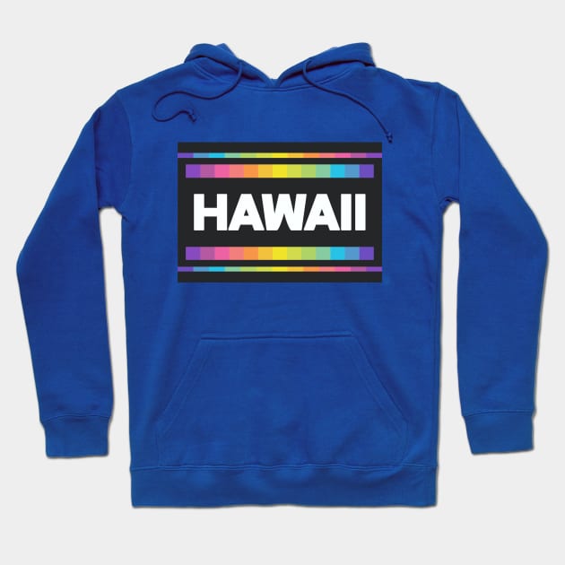 Hawaii Rainbow Graphic Hoodie by Dale Preston Design